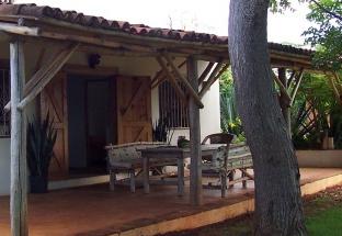 The ocean facing, covered terrace of lovely Casa Calliope in a quiet spot just outside Las Galeras, Samana, Dominican Republic.